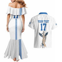 Custom Greece Football Champions Couples Matching Mermaid Dress and Hawaiian Shirt Nike Goddess of Victory