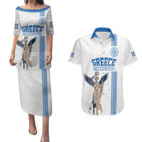 Custom Greece Football Champions Couples Matching Puletasi and Hawaiian Shirt Nike Goddess of Victory