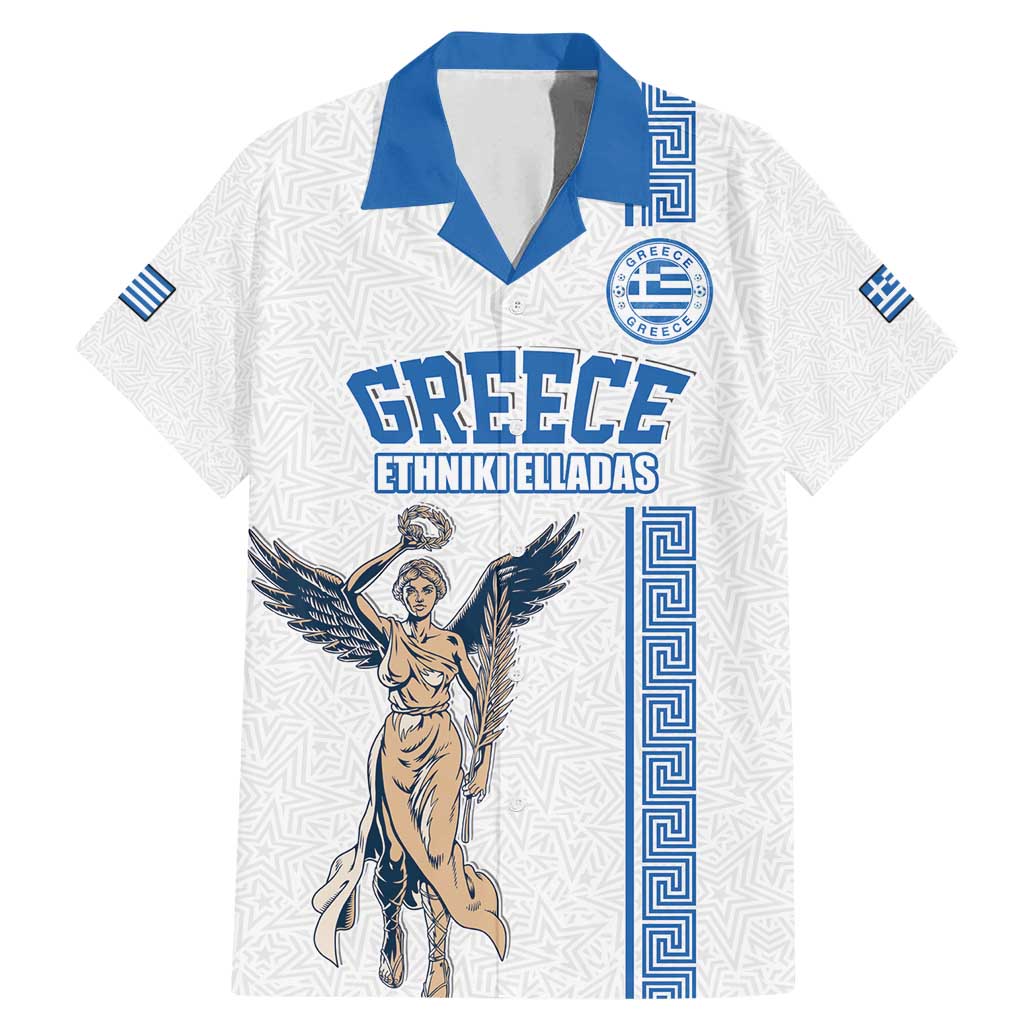 Custom Greece Football Champions Family Matching Mermaid Dress and Hawaiian Shirt Nike Goddess of Victory