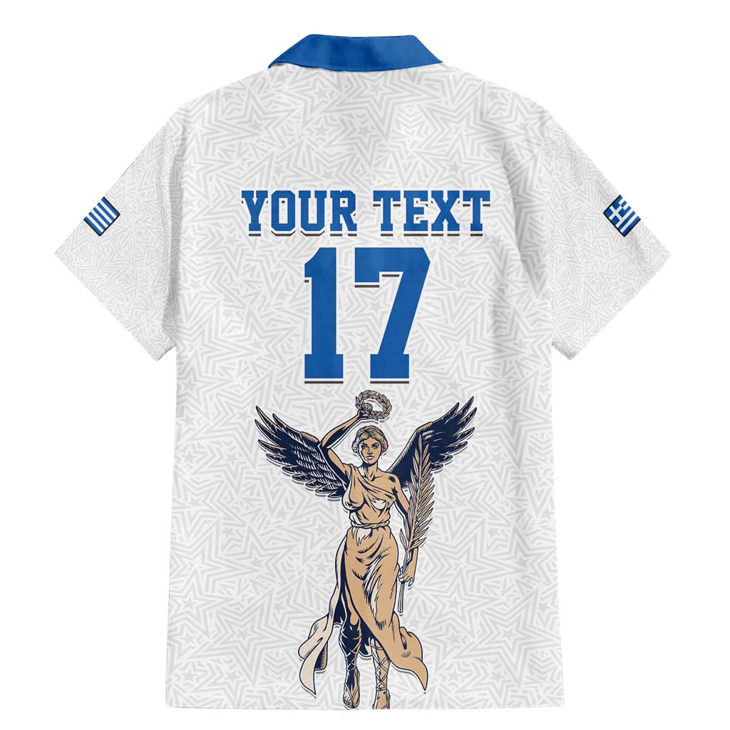 Custom Greece Football Champions Family Matching Mermaid Dress and Hawaiian Shirt Nike Goddess of Victory