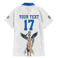 Custom Greece Football Champions Family Matching Mermaid Dress and Hawaiian Shirt Nike Goddess of Victory