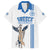 Custom Greece Football Champions Family Matching Off The Shoulder Long Sleeve Dress and Hawaiian Shirt Nike Goddess of Victory