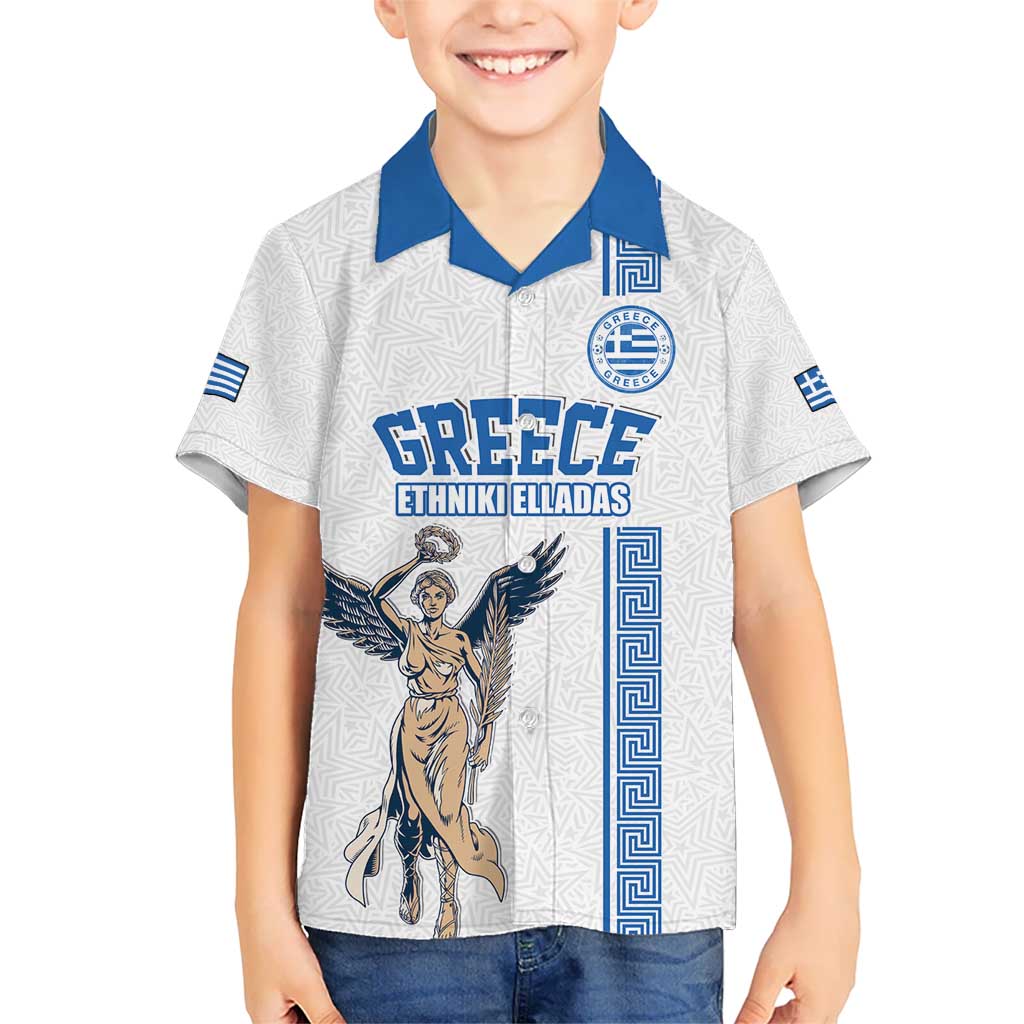 Custom Greece Football Champions Kid Hawaiian Shirt Nike Goddess of Victory