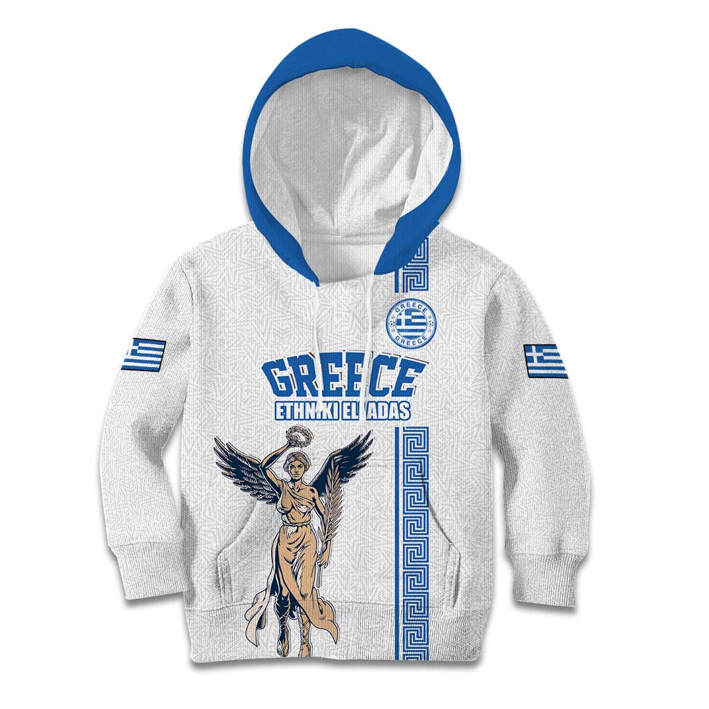 Custom Greece Football Champions Kid Hoodie Nike Goddess of Victory