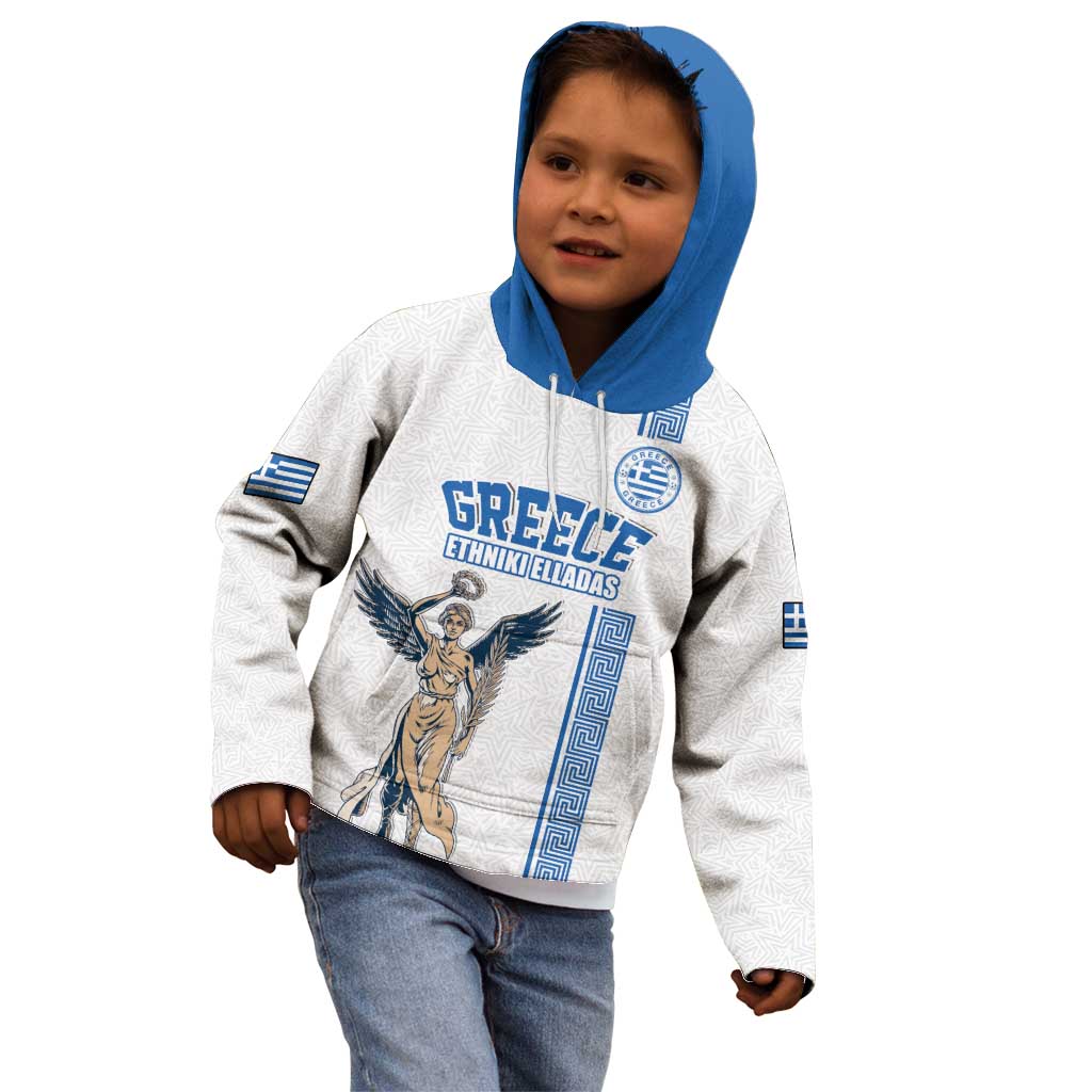 Custom Greece Football Champions Kid Hoodie Nike Goddess of Victory