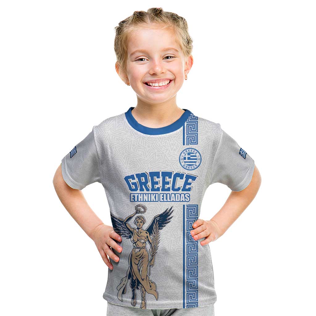 Custom Greece Football Champions Kid T Shirt Nike Goddess of Victory