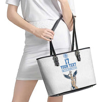 Custom Greece Football Champions Leather Tote Bag Nike Goddess of Victory