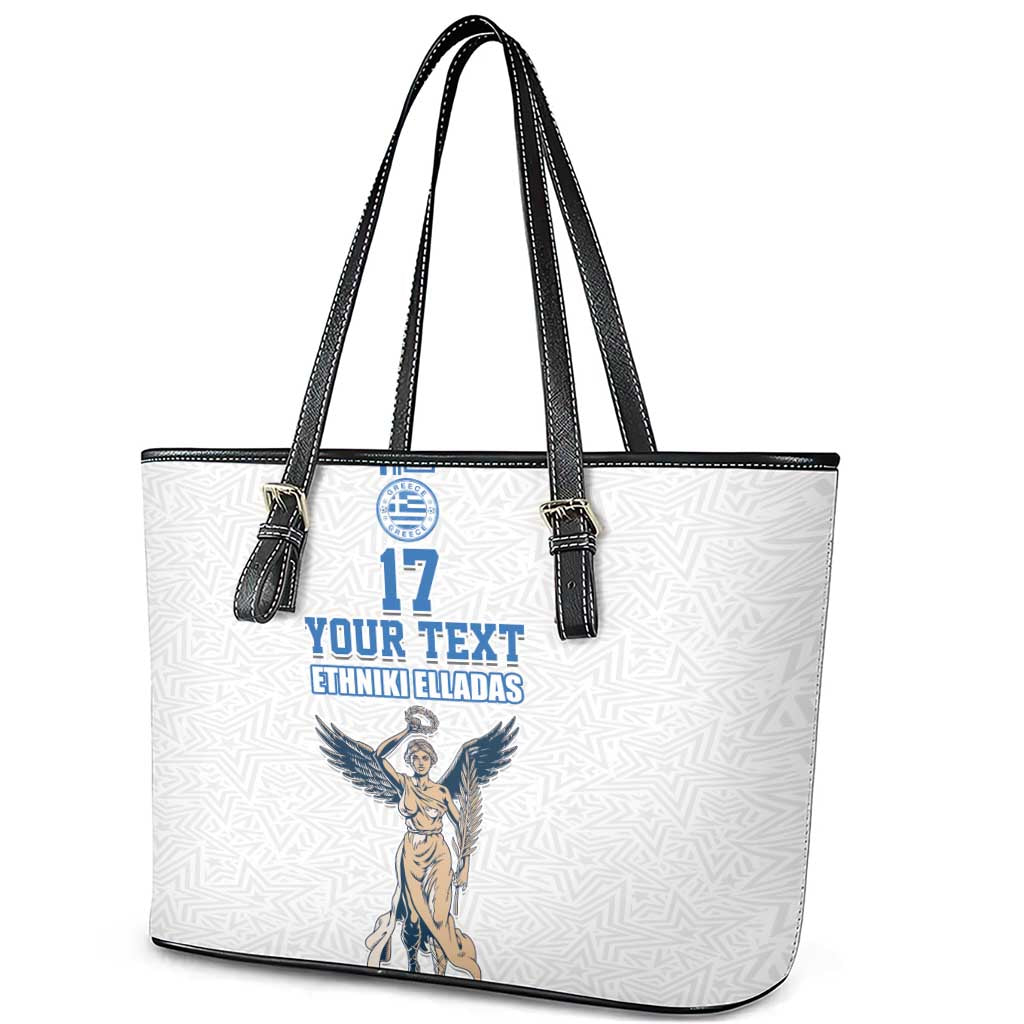 Custom Greece Football Champions Leather Tote Bag Nike Goddess of Victory