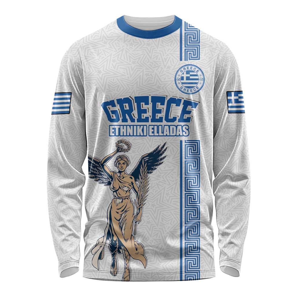 Custom Greece Football Champions Long Sleeve Shirt Nike Goddess of Victory