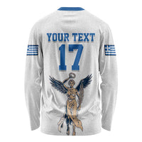 Custom Greece Football Champions Long Sleeve Shirt Nike Goddess of Victory