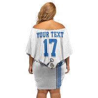 Custom Greece Football Champions Off Shoulder Short Dress Nike Goddess of Victory