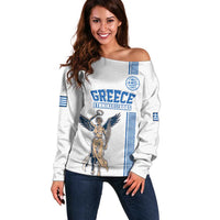 Custom Greece Football Champions Off Shoulder Sweater Nike Goddess of Victory