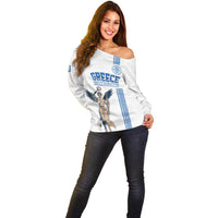 Custom Greece Football Champions Off Shoulder Sweater Nike Goddess of Victory