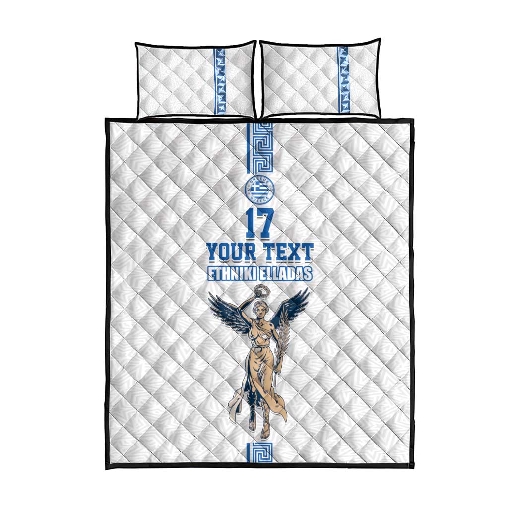 Custom Greece Football Champions Quilt Bed Set Nike Goddess of Victory