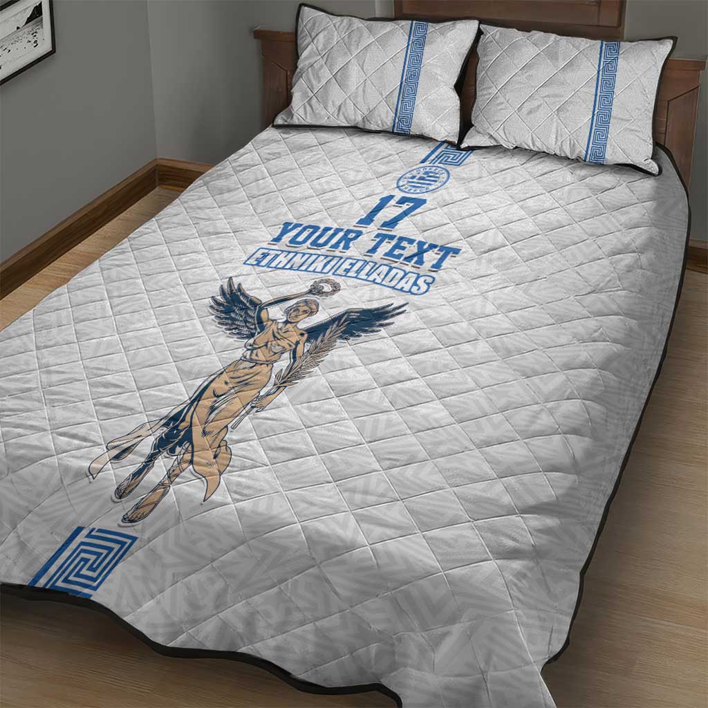 Custom Greece Football Champions Quilt Bed Set Nike Goddess of Victory
