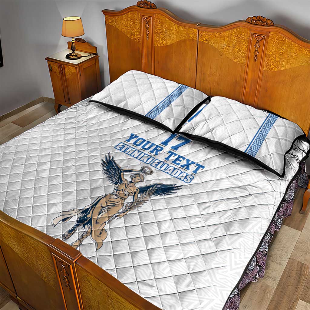 Custom Greece Football Champions Quilt Bed Set Nike Goddess of Victory