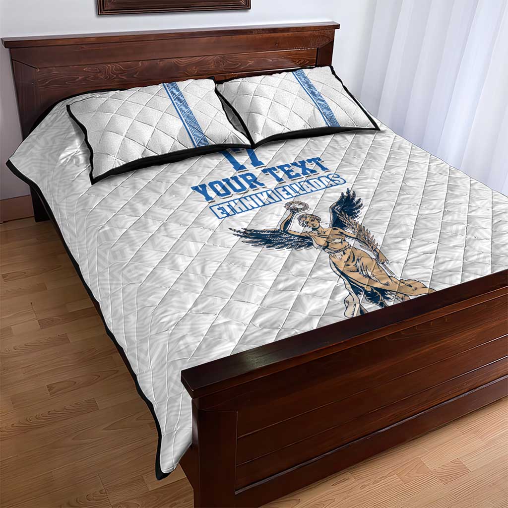 Custom Greece Football Champions Quilt Bed Set Nike Goddess of Victory