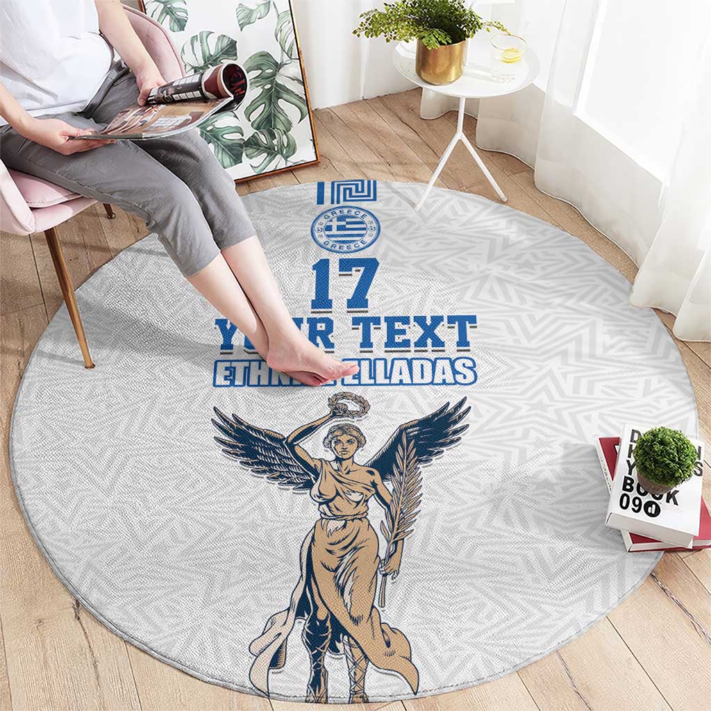 Custom Greece Football Champions Round Carpet Nike Goddess of Victory