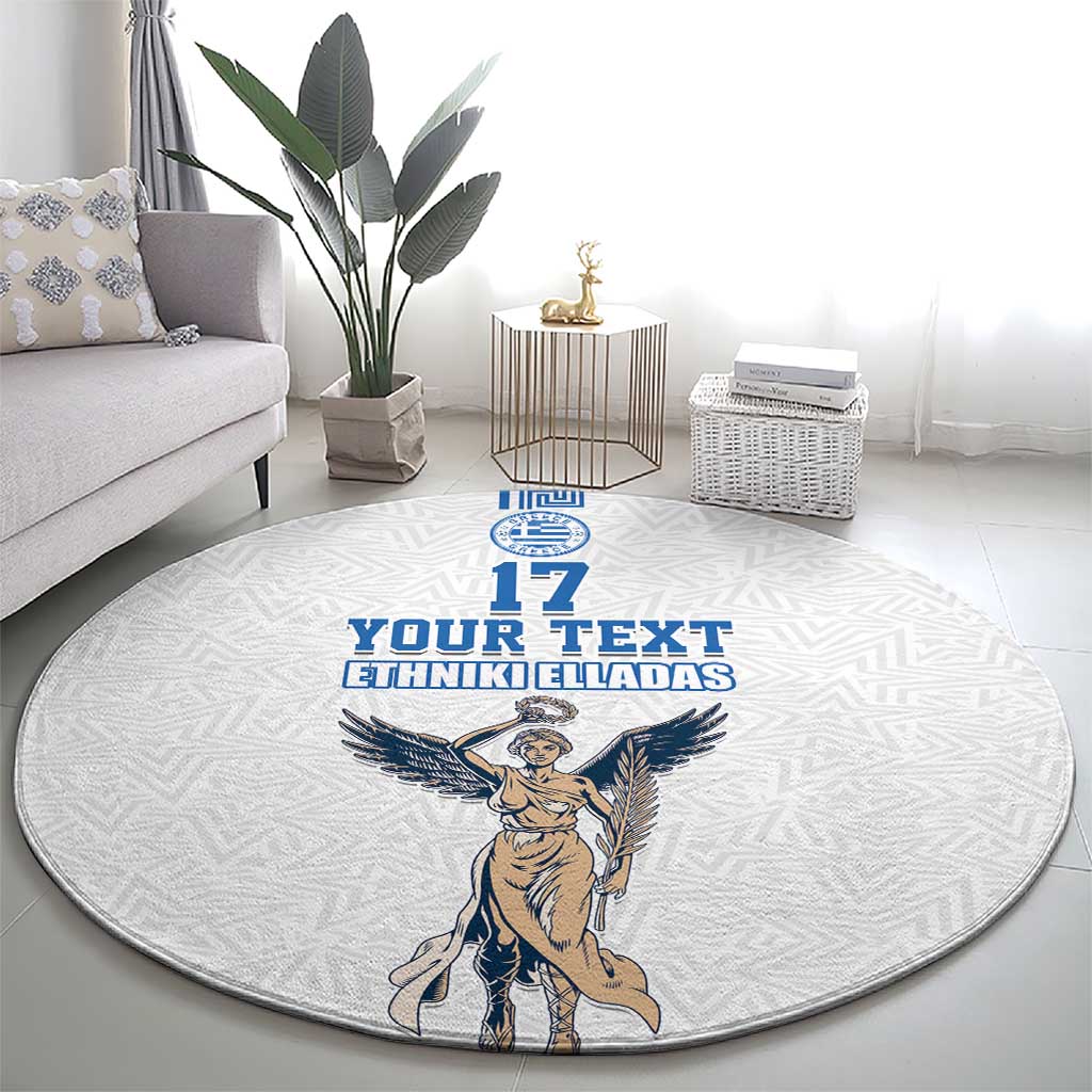 Custom Greece Football Champions Round Carpet Nike Goddess of Victory