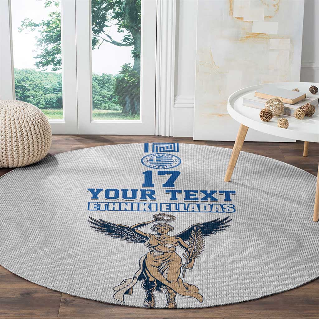 Custom Greece Football Champions Round Carpet Nike Goddess of Victory