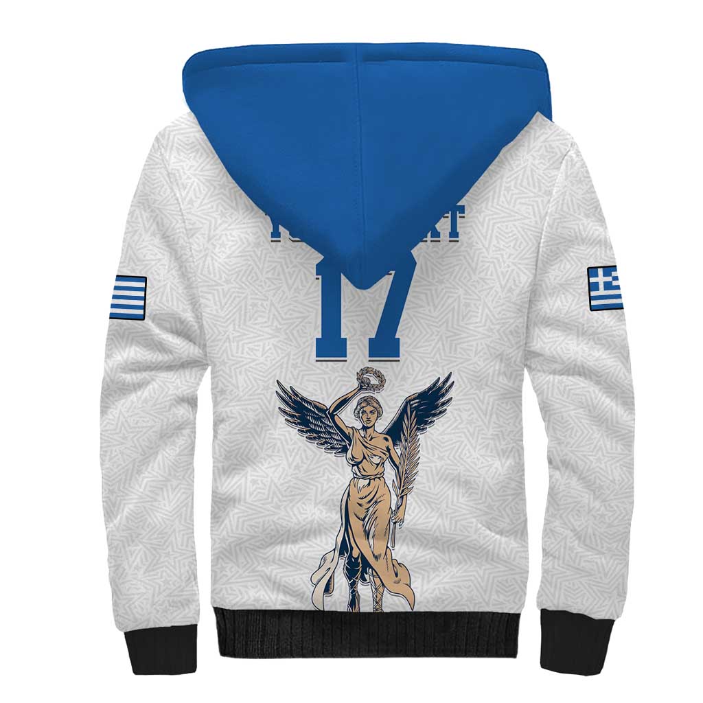 Custom Greece Football Champions Sherpa Hoodie Nike Goddess of Victory