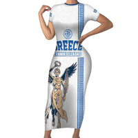 Custom Greece Football Champions Short Sleeve Bodycon Dress Nike Goddess of Victory
