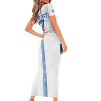 Custom Greece Football Champions Short Sleeve Bodycon Dress Nike Goddess of Victory