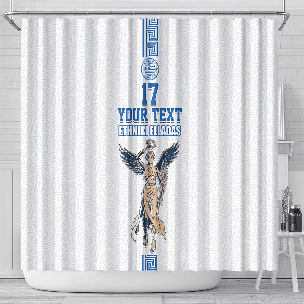 Custom Greece Football Champions Shower Curtain Nike Goddess of Victory
