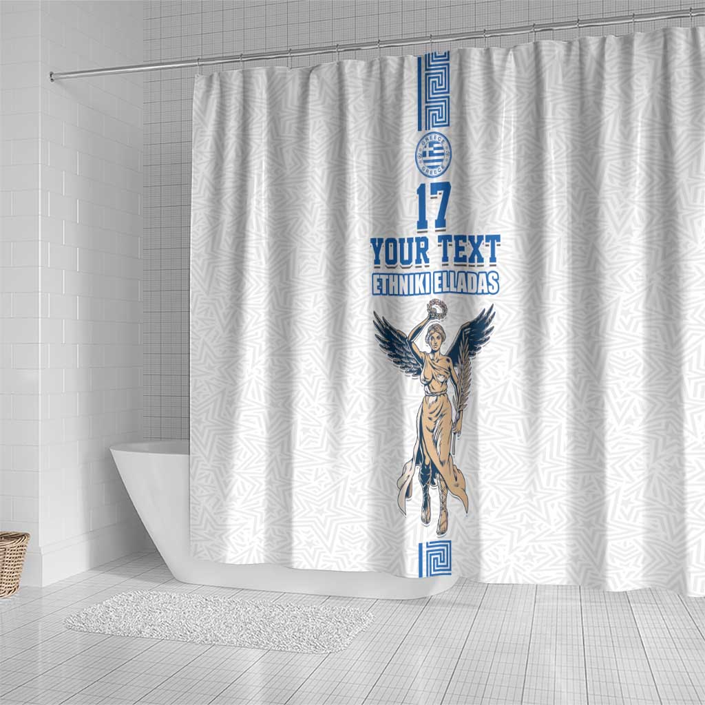 Custom Greece Football Champions Shower Curtain Nike Goddess of Victory