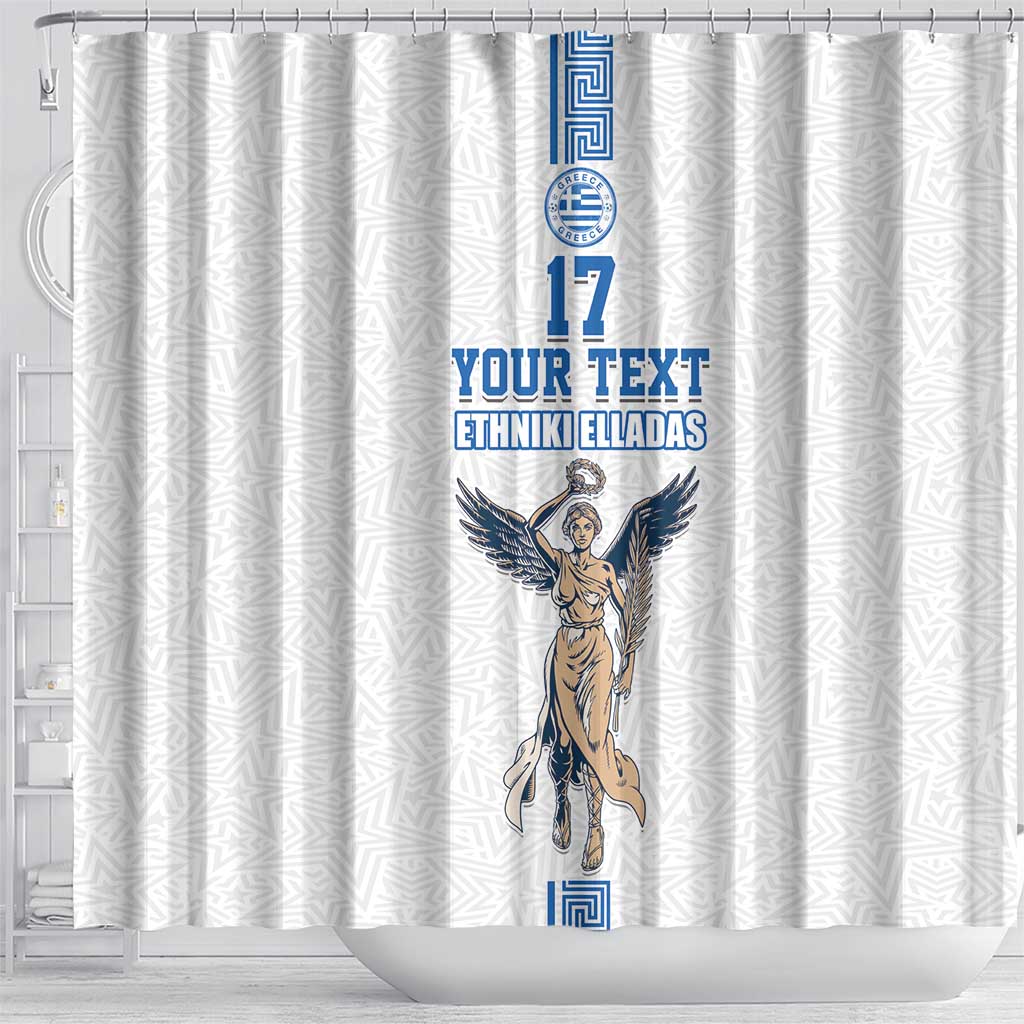 Custom Greece Football Champions Shower Curtain Nike Goddess of Victory
