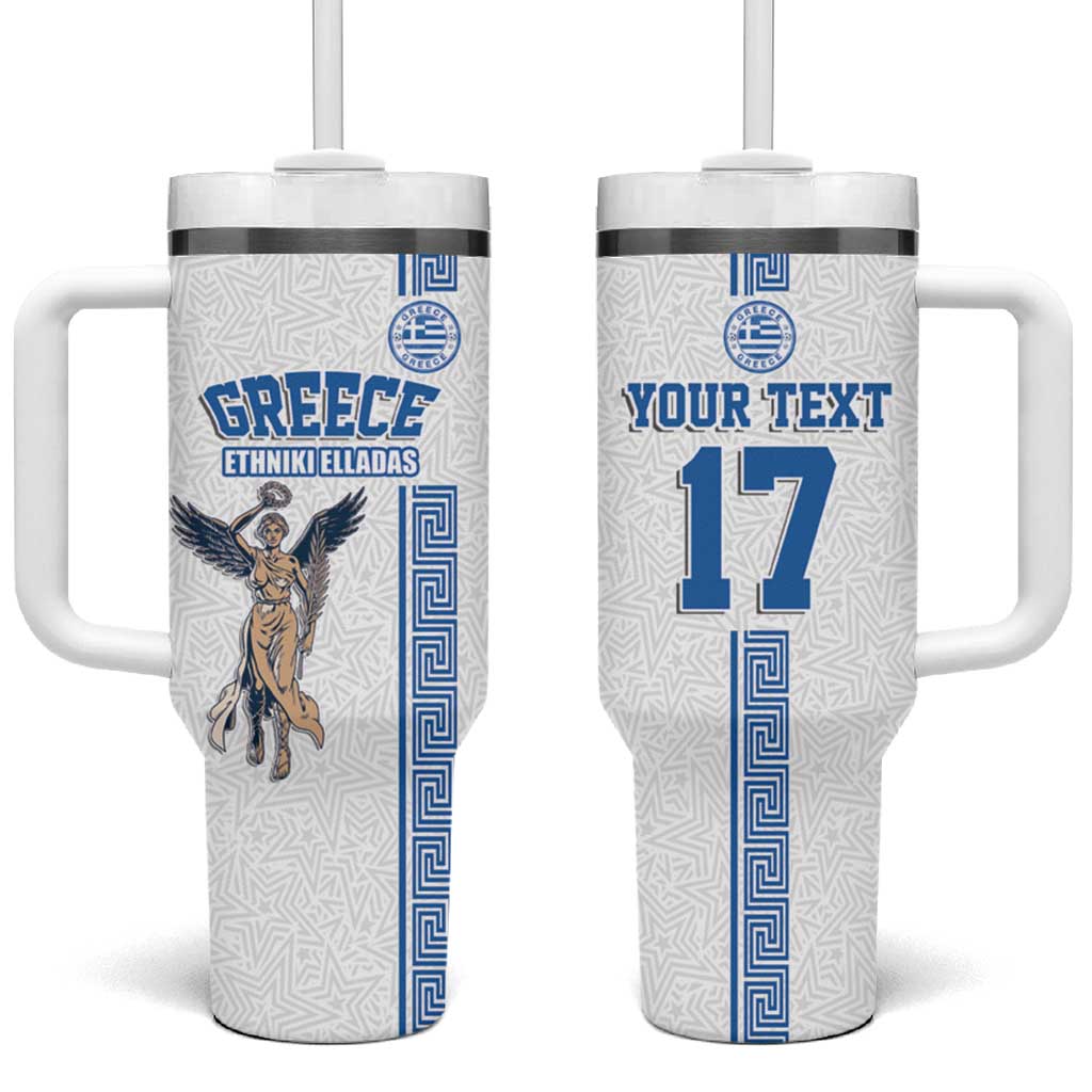 Custom Greece Football Champions Tumbler With Handle Nike Goddess of Victory