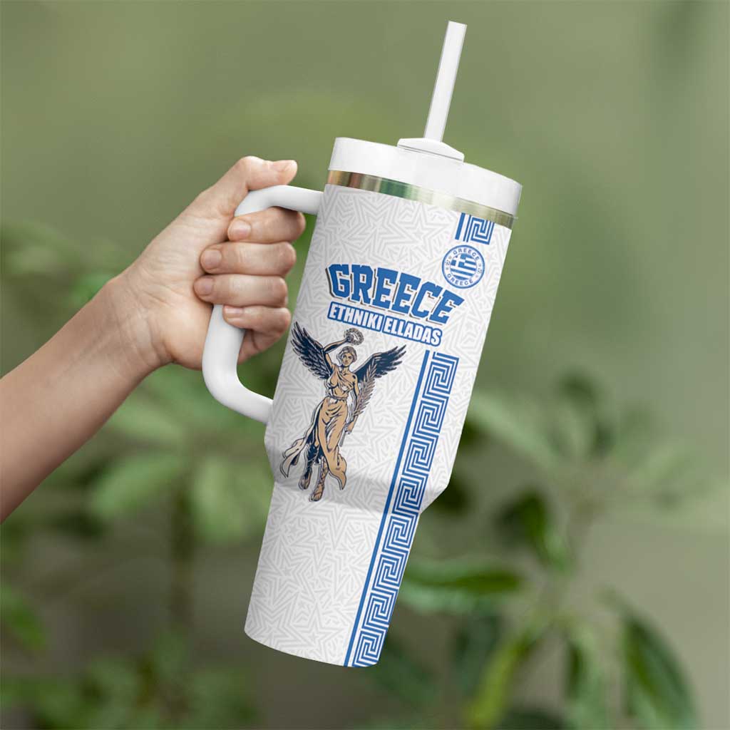 Custom Greece Football Champions Tumbler With Handle Nike Goddess of Victory