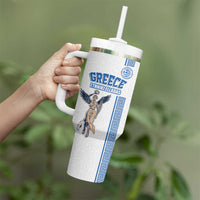 Custom Greece Football Champions Tumbler With Handle Nike Goddess of Victory