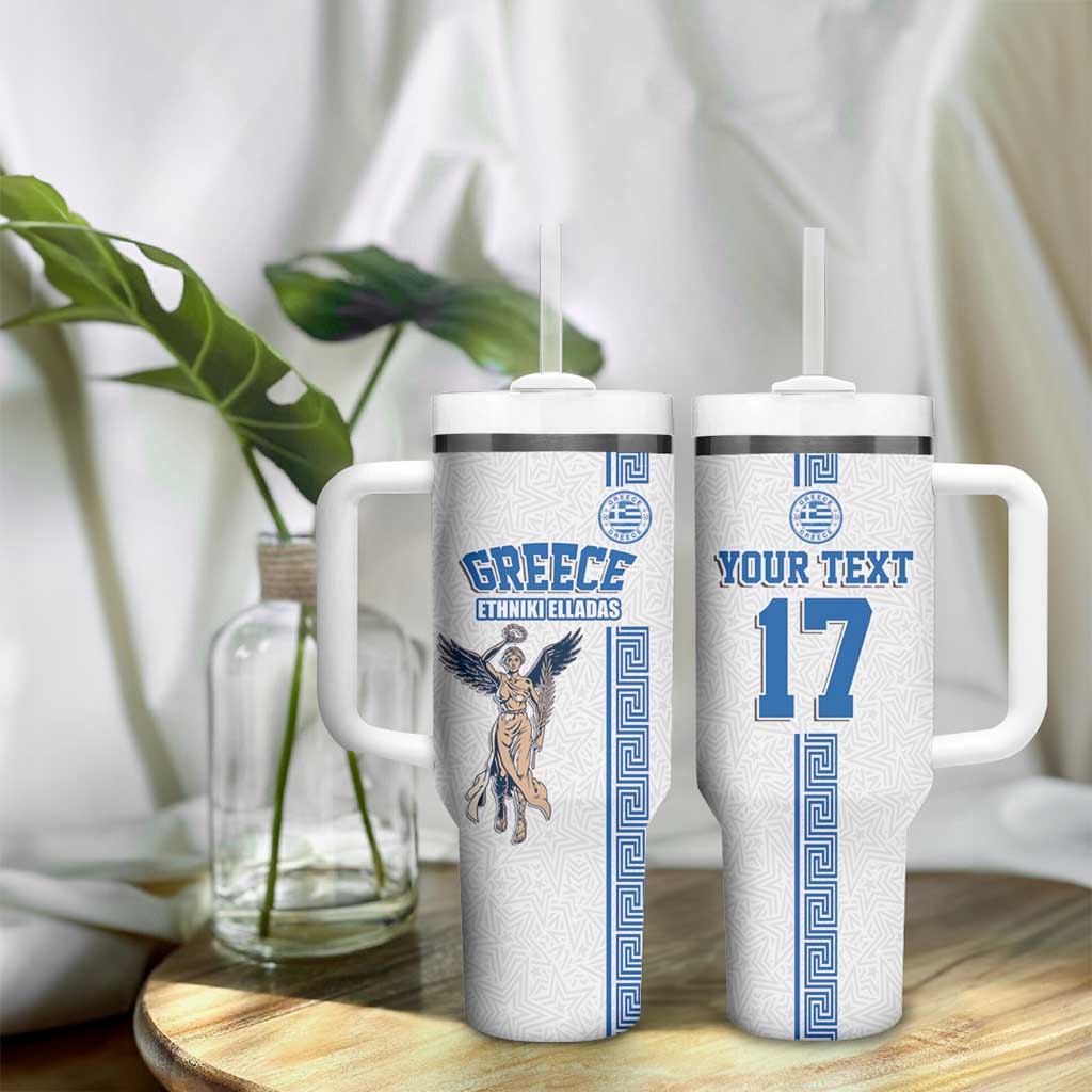 Custom Greece Football Champions Tumbler With Handle Nike Goddess of Victory