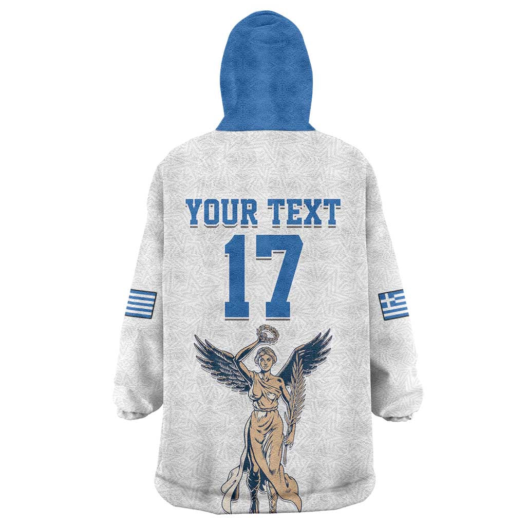 Custom Greece Football Champions Wearable Blanket Hoodie Nike Goddess of Victory