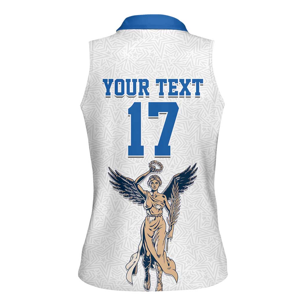 Custom Greece Football Champions Women Sleeveless Polo Shirt Nike Goddess of Victory
