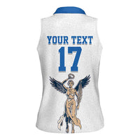 Custom Greece Football Champions Women Sleeveless Polo Shirt Nike Goddess of Victory