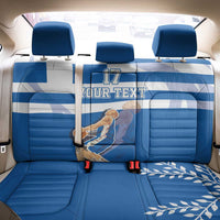 Custom Greece Basketball Back Car Seat Cover Sporty Style with Laurel