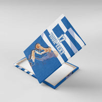 Custom Greece Basketball Canvas Wall Art Sporty Style with Laurel