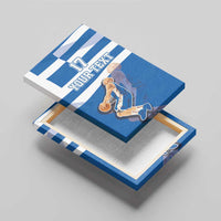 Custom Greece Basketball Canvas Wall Art Sporty Style with Laurel