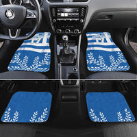 Custom Greece Basketball Car Mats Sporty Style with Laurel