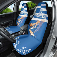 Custom Greece Basketball Car Seat Cover Sporty Style with Laurel