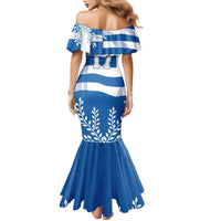 Custom Greece Basketball Family Matching Mermaid Dress and Hawaiian Shirt Sporty Style with Laurel