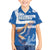 Custom Greece Basketball Family Matching Off The Shoulder Long Sleeve Dress and Hawaiian Shirt Sporty Style with Laurel