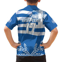 Custom Greece Basketball Family Matching Summer Maxi Dress and Hawaiian Shirt Sporty Style with Laurel