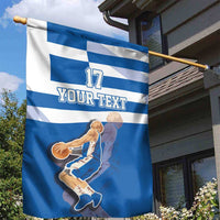 Custom Greece Basketball Garden Flag Sporty Style with Laurel
