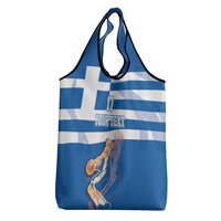 Custom Greece Basketball Grocery Bag Sporty Style with Laurel
