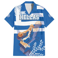 Custom Greece Basketball Hawaiian Shirt Sporty Style with Laurel