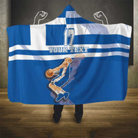 Custom Greece Basketball Hooded Blanket Sporty Style with Laurel