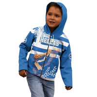 Custom Greece Basketball Kid Hoodie Sporty Style with Laurel
